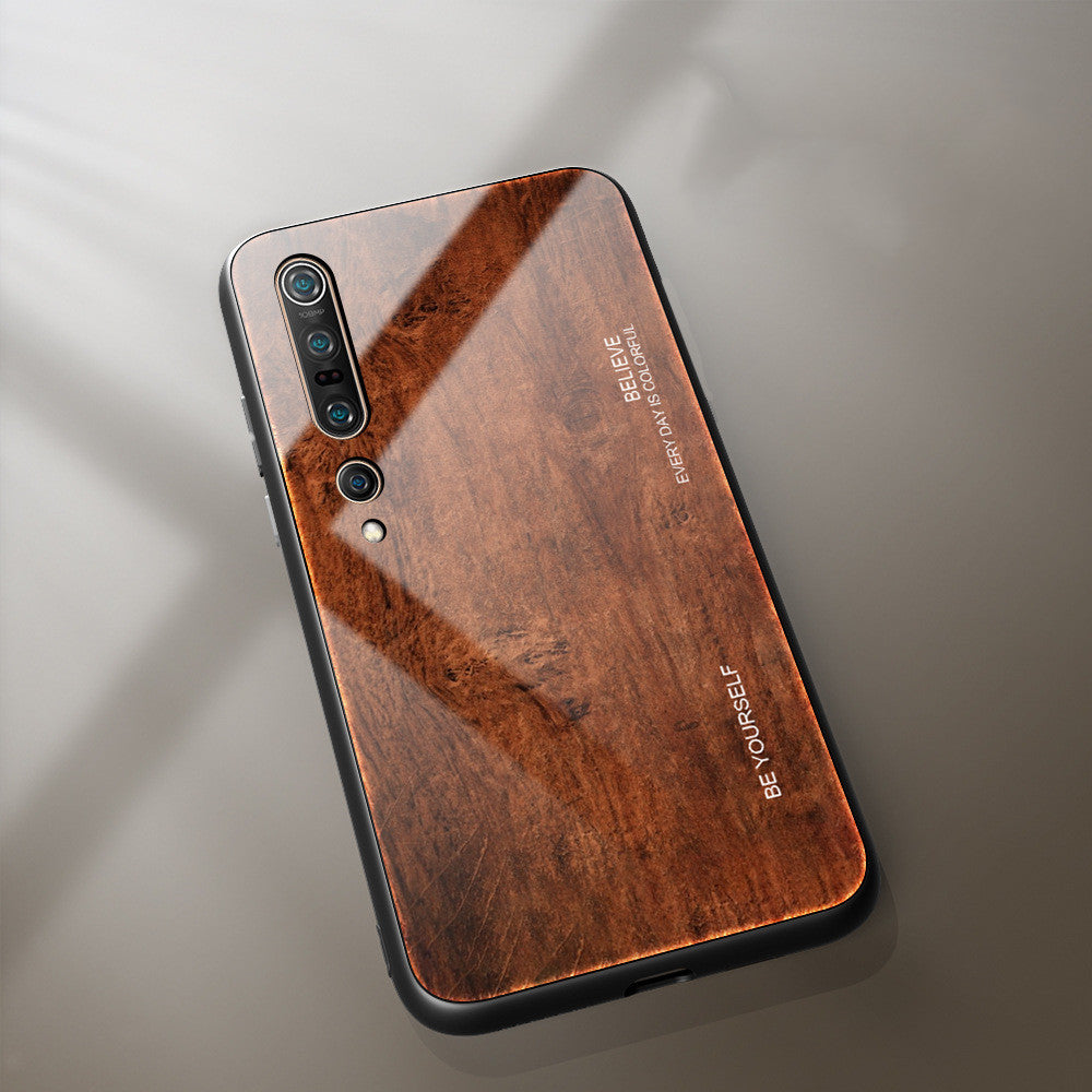 Wood grain glass phone case Wood grain glass phone case
